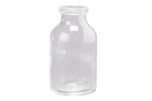 Injektionsflaschen farbloses Huettenglas